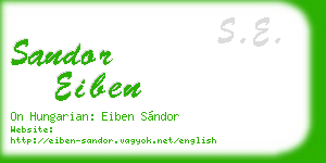 sandor eiben business card