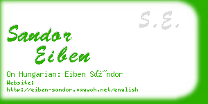 sandor eiben business card